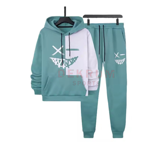 ชุดวอร์มกีฬาผ้าฝ้ายแท้ 100% คุณภาพสูงสำหรับฤดูหนาว มีฮู้ด ดีไซน์ OEM ผู้ผลิตชุดวอร์มแบบกำหนดเองสำหรับผู้ชาย - Product Image 1