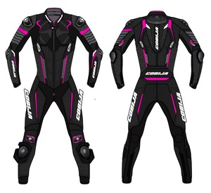 Combinaison de course en cuir pour moto, combinaison de course pour moto, 1 pièce et 2 pièces en cuir de vache - Product Image 5