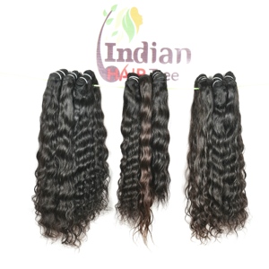 Extensiones de cabello humano indio crudo barato al por mayor precio de fábrica virgen 100% extensiones de donante único de Color negro Natural - Product Image 3