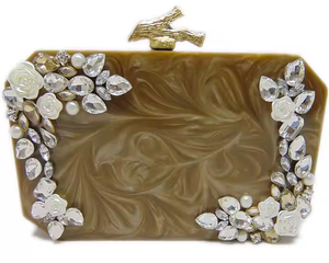 Sac à main de mariée de luxe en gros, fait à la main, avec décoration de perles par Crescent Crafts - Product Image 1