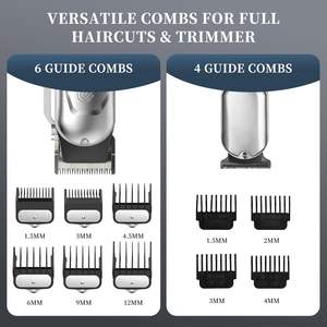 Tondeuse à cheveux électrique sans fil pour hommes, ensemble de tondeuse à barbe avec écran LED, machine à couper les cheveux alimentée par batterie - Product Image 5
