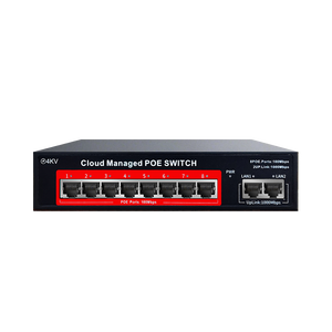 Smart Cloud Management PoE-Switch 10/100Mbps 8 Ports PoE mit <span class=keywords><strong>2</strong></span> Gigabit Uplink-Ports Ethernet PoE-Switch für CCTV IP-Kamera - Product Image 1