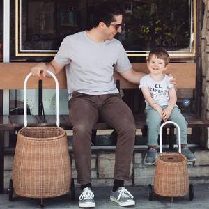 Conjunto de equipaje de carretilla, bolsas de carrito personalizables, de mimbre, cesta de rueda, OEM - Product Image 6