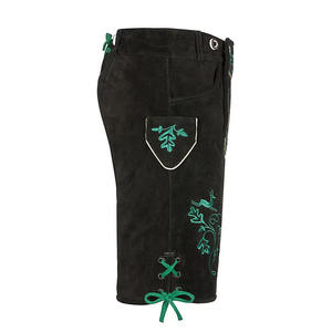 Auténtico alemán Oktoberfest Trachten bávaro tradicional Lederhosen nuevo diseño pantalones cortos de cuero de cabra marrón para hombres de talla grande - Product Image 3
