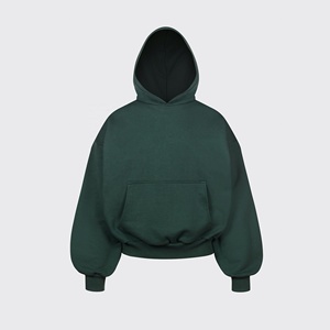 Vente en gros sweats à capuche surdimensionnés poids lourd 500 g/m² pull-over hommes boxe épaule tombante pierre vintage recadrée sweat à capuche lavé blanc - Product Image 1