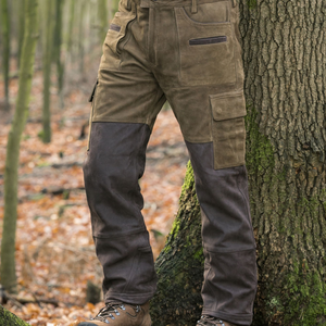 กางเกงคาร์โก้แฟชั่นสำหรับผู้ชายกางเกงหนังทรงสลิมฟิตเอวน้ำหนักเบาปรับแต่งได้ - Product Image 6