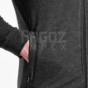 Sweat-shirts de sport pour hommes de haute qualité en polaire solide avec fermeture éclair, respirants, 100% coton, grandes tailles, saison hivernale - Product Image 4