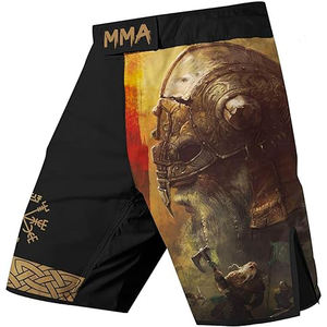 Pantalones Cortos de MMA de Cintura Alta Elástica, Estampado por Sublimación, Patrón Sólido, Transpirables, de Secado Rápido, Personalizables, Estilo Urbano - Product Image 6