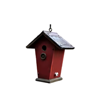 Maison à oiseaux fabriquée à la main en métal et en bois massif oiseaux et animaux de compagnie cabane de qualité supérieure abri intérieur et extérieur décor maison pour animaux de compagnie