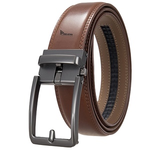 Custom Men's Casual Cowhide Leather Alloy Pin Buckle <b>Belt</b> 2-3cm Width With Custom Logo for Wholesale - Product Image 1
