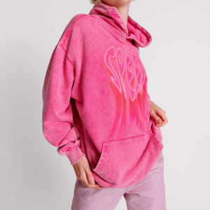 Service OEM, vêtements de rue d'hiver pour femmes, sweat-shirt à manches longues en tricot uni, éco-responsable, à épaules tombantes - Product Image 1