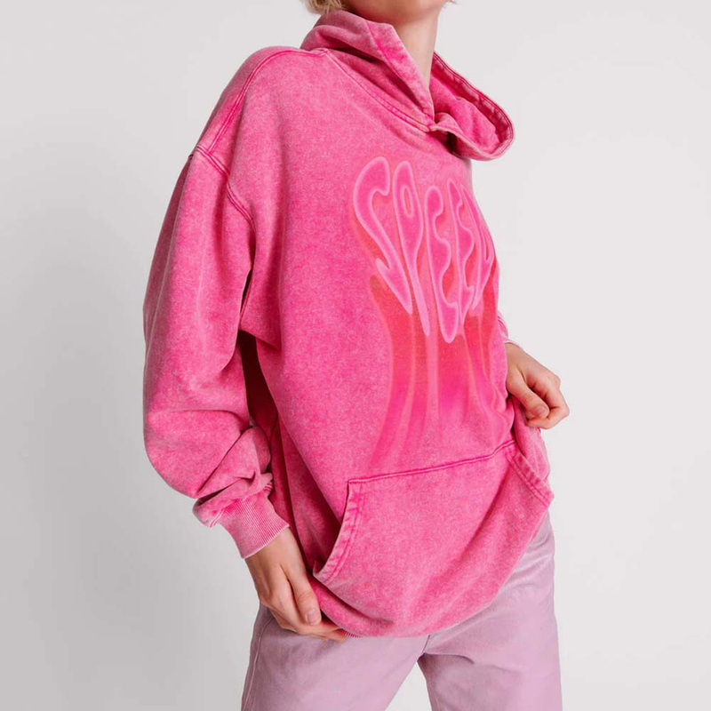 Women Autumn Winter Printed Front Pullover