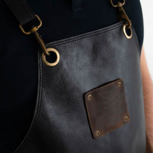 ผ้ากันเปื้อนทำจากหนังคุณภาพสูงสำหรับเชฟมืออาชีพผ้ากันเปื้อนสำหรับใช้ทำอาหารออกแบบได้ทุกขนาด - Product Image 6