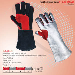 Venta caliente Cut 5 Guantes de bombero Guantes de seguridad de soldadura de cuero de vaca de alta calidad Guantes de cuero de Pakistán - Product Image 4