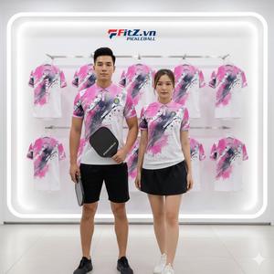 T-shirts à capuche imprimés pour hommes, chemise de sport d'extérieur, porte-boutons pour le golf, le tennis, le pickleball, logo sur le devant, spandex/coton - Product Image 2