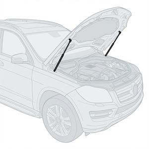 Support de capot côté passager Pièces de carrosserie automobile Taiwan pour Mercedes Benz Classe GL X166 2013-2016 OEM 1669802364 MB1237114 - Product Image 3