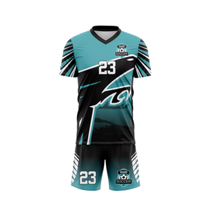 ชุดยูนิฟอร์มฟุตบอลสั่งทำพิเศษพร้อมพิมพ์ชื่อ/หมายเลขทีม ราคาขายส่ง ผ้าโพลีเอสเตอร์ 100% พร้อมถุงเท้าและกระเป๋า - Product Image 3