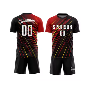 ชุดเครื่องแบบฟุตบอลของสโมสรวัสดุแห้งเร็วพิมพ์ชื่อและสีที่กำหนดเอง - Product Image 5