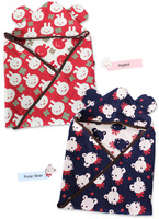 Vente en gros de couverture d'emmaillotage pour bébé en tissu 100% coton à 5 couches de fabrication japonaise Conception d'oreille respirante 84cm * 84cm quantité minimale de commande bas Rouge toutes saisons