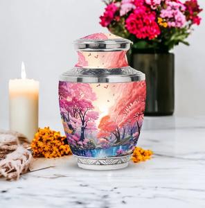 Urna Funeraria para Adultos Cherry Blossoms Lake, Estilo Europeo Americano, Ecológica, Diseño Personalizable, Capacidad de 220 Pulgadas Cúbicas - Product Image 2