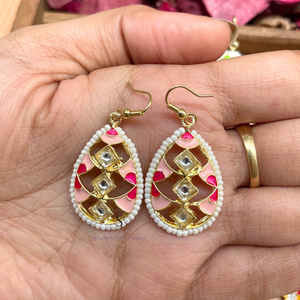 Pendientes de diseñador Jhumkaa, Pendientes colgantes de araña, pendientes de gota pintados con esmalte para mujeres y niñas, ropa para fiesta, bodas - Product Image 1