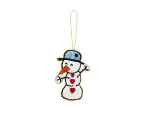 High Quality Handmade Snowman Design Beaded Embroidery Charm With Stylish Fancy Luxury And Elegant <b>Top</b> Trendy From India - Product Image 2