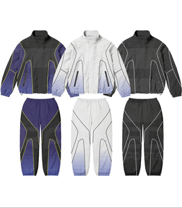 Nouveau design pantalon et veste à glissière deux pièces coupe-vent survêtement 100% Nylon coupe-vent survêtement pour hommes - Product Image 1