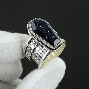 Anillo de piedras preciosas de piedra solar, joyería para mujer, joyería de estilo bohemio de Plata de Ley 925, anillo hecho a mano de tendencia, regalo para ella - Product Image 5