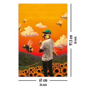 Tyler the Creator Flowerboy <b>Poster</b> Canvas Material Black <b>Frame</b> for Wall Use - Product Image 4