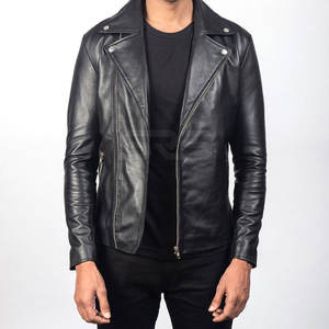 Chaqueta de cuero de diseño personalizado chaqueta de cuero de color sólido para hombre chaqueta de invierno transpirable para hombre - Product Image 3