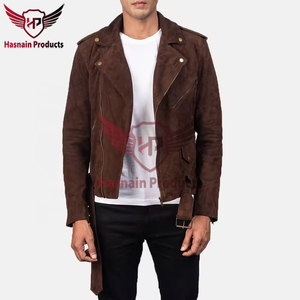 เสื้อแจ็คเก็ตนักขี่จักรยานหนังนิ่มพรีเมี่ยมสําหรับผู้ชาย Allaric Alley - โรงงานโดยตรงฤดูหนาวแจ็คเก็ตหนังนิ่มผู้ชายคลาสสิกแจ็คเก็ตนักขี่จักรยาน - Product Image 4