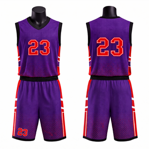 Ensemble d'uniformes de basketball personnalisés par sublimation, maillot et short de basketball OEM, respirant, séchage rapide, fabricant de vêtements de sport d'équipe - Product Image 5