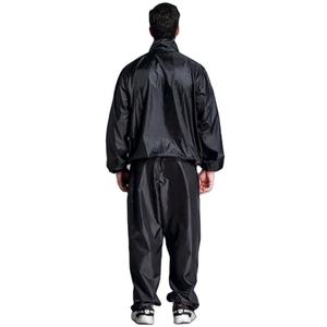 Chándal Deportivo para Hombre, Negro, Cortavientos, Manga Larga, Cuello Alto con Cremallera, Informal, Ligero, de Poliéster, para Otoño, Color Sólido - Product Image 3