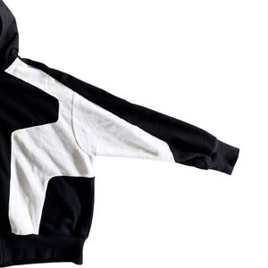 Sweat à capuche personnalisé en molleton coupe-vent 100 % coton brodé pour hommes et femmes, avec épaules tombantes et empiècements personnalisés, idéal pour l'hiver - Product Image 3