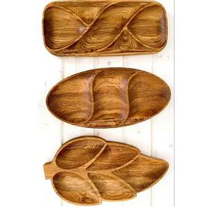 Bandeja de madera para servir Regalo vintage Utensilios de cocina de madera Vajilla Bebidas de té y platos de comida para oficina y hogar - Product Image 6