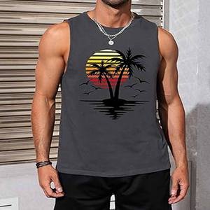 Venta al por mayor de moda de los hombres Tanktop logotipo personalizado de los hombres de palangre de culturismo camisetas sin mangas Fitness Plain Gym camiseta sin mangas - Product Image 3