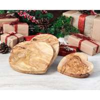 Planche à découper en bois d'olivier en forme de cœur ArtisRaw Premium - Durable, écologique et facile à nettoyer - 7,9x7 pouces, 1,5 cm d'épaisseur