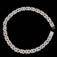 Bracelet tennis vintage en or blanc massif 14 carats Infinity Link avec moissanite taille ronde pour fiançailles, mariage et occasions hindoues