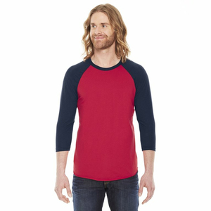 Personnalisé femmes Raglan 3/4 manches Baseball t-shirt 2024 nouveauté hommes t-shirts raglan bonne qualité personnalisé raglan t-shirt - Product Image 4