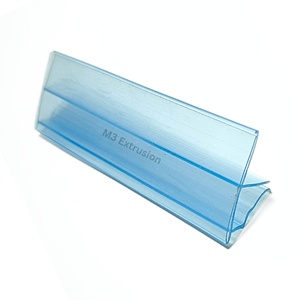 Perfiles personalizados de PVC/PET/PETG PP Extrusión de plástico Datastrip Soporte de etiquetas de exhibición comercial Refrigerador Supermercados India - Product Image 3