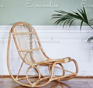 Vintage Design Rocking Bamboo <b>Chair</b> Elderly Adults Comfortable <b>Recliner</b> Rocking Lounger <b>Chair</b> Relaxing Massage Rocking <b>Chair</b> - Product Image 2