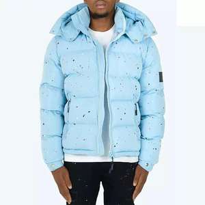 Veste d'hiver bouffante pour hommes de haute qualité peinture universitaire imperméable personnalisée Logo bulle impression support extérieur professionnel - Product Image 1