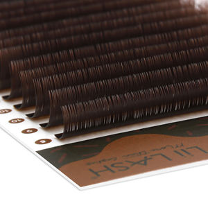 Extensions de cils pré-faites en éventail, volume méga, brun, faites à la main, faciles à poser, plateaux d'extensions de cils 0.03 0.05 0.07 CC D DD, fournisseurs de cils en gros - Product Image 1