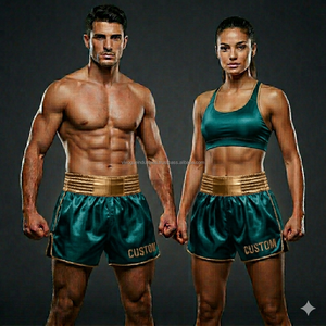 Shorts de Muay Thai personnalisés OEM, vente en gros, sublimation, satin, fabrication en usine, sans décoloration, pour boxe, kickboxing, arts martiaux mixtes - Product Image 6