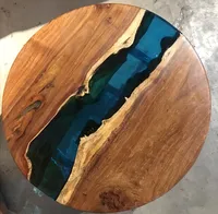 Table basse moderne de rivière en résine époxy et bois design pour chambre à coucher table basse unique de vente en gros