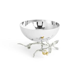 Bol en métal moderne fait à la main centre de table décoratif pour table à manger salon décor à la maison finition or argent - Product Image 4