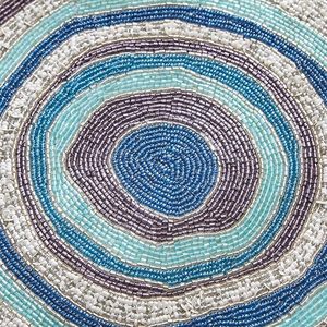 Handcrafted Glass <b>Beads</b> Placemat With Elegant Beaded Design Satin Cloth for <b>Baking</b> & Tabletop Gift for Friends & Family - Product Image 1