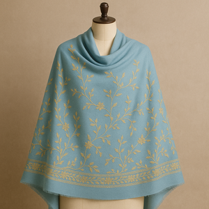 ผ้าคลุมไหล่ฤดูหนาวสำหรับผู้หญิง MyEthnix คุณภาพพรีเมียม ทำจากขนสัตว์แท้ รูปทรงสี่เหลี่ยมผืนผ้า ลายจุดปัก  แบบสองด้าน น้ำหนักเบา ระบายอากาศได้ดี - Product Image 1