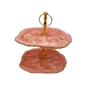 Soporte de resina para pasteles, plato de exhibición decorativo seguro para alimentos para pasteles, magdalenas y postres, elegante y resistente para eventos y uso en panadería - Product Image 3