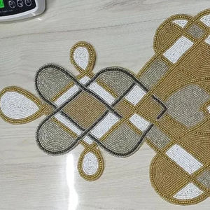 Camino de mesa con cuentas decorativas, vendedor indio a granel por refracatex, India, hecho en la India para el mejor Quali - Product Image 1